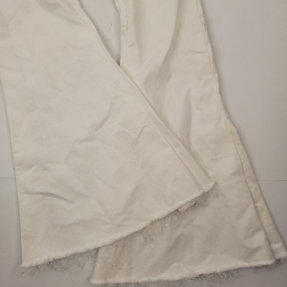 Free People Sz 27 Flare High Rise Jeans White Stretch - Picture 4 of 8